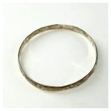 Silver bracelet with remnants of Mexican silver ha