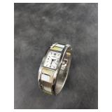 Narmi wristwatch with abalone face, abalone and mo