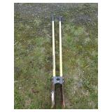 Lot with a hole digger