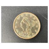1843 petite small letters, large cent