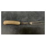 Carving fork with stag handle, missing rest