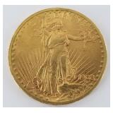 1908 D St. Gaudens double eagle $20 gold piece