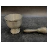 Milled aluminum mortar and pestle,