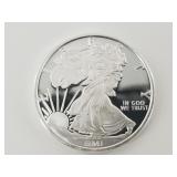 1 Troy oz .999 fine silver round