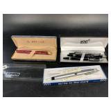 Assorted writing implements including a vintage fu
