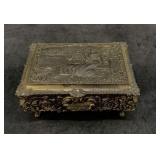 Japanese lidded trinket box filled with new marble