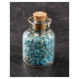 Adorable glass bottle full of useable turquoise st