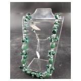Beautiful natural green stone necklace