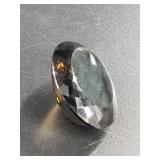 Large polished and faceted Smoky quartz gem stone