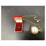 Lot of 2: quartz pocket watch in need of battery a