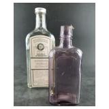 2 Vintage and antique bottles: 1 Watkins Imitation