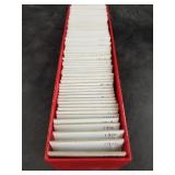 Red box of individually packaged wheat cents