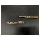 Vintage Tibetan knife, traditionally made and asse