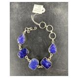 Sterling silver and semi-precious stone bracelet