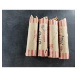 4 rolls of wheat cents