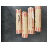 4 rolls of wheat cents