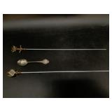 Lot of 3: 2 kabob skewers with Prussian eagle and