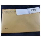 1962 P Unc. Coin set, envelope is sealed