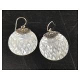 18k gold, sterling silver and carved mother-of-pea