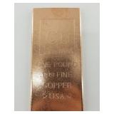 One pound bar of .999 fine copper