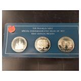Franklin Mint 1973  three piece sterling silver co
