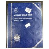 Lincoln cent Whitman folder Vol II partially compl