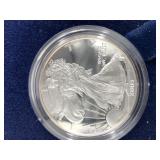 2003 W silver Eagle in mint case and box