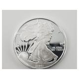1 Troy oz .999 fine silver round
