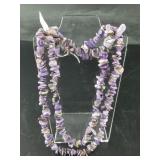 Amethyst chip necklace
