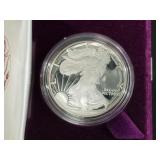 1986S First year of issue Silver Eagle in Mint cas
