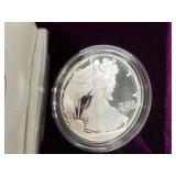 1986S First year of issue Silver Eagle in Mint cas