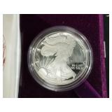 1986S First year of issue Silver Eagle in Mint cas