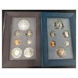 2 US Mint Prestige coin sets, case and coins only: