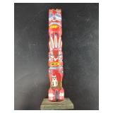 8 inch Casper Mathers carved wood totem.