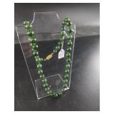 Alaskan Kobuk Jade necklace with .25in turned bead