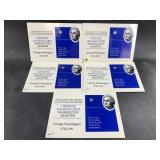 5  14kt Gold miniature Washington quarters, each m