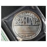 1 Troy oz. silver Merry Christmas token from Oxfor