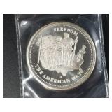 1 Troy oz. .999 silver round from Johnson Mathey A