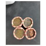 4 rolls of wheat cents