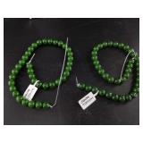 Two 15" strands of 10mm jade beads