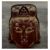 Simulated amber Buddha head
