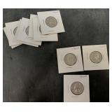 10 silver Washngton quarters