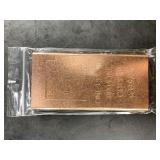1 pound bar of .999 fine copper