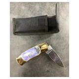 Franklin Mint knife in a nylon pouch