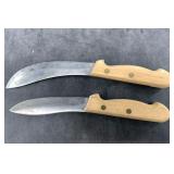 Two Excellent Skinning Knives from J Russel Green