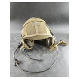 US GI Gentex Tanker helmet headset in fair conditi