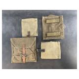 Lot of 4 Soviet grenade pouches, 2 single and 2 do