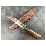 Jeff Park of Hawaii skinning knife with brass slot