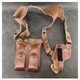 1911 Shoulder holster brown leather and 2 magazine