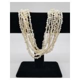 Beautiful multi-strand necklace with freshwater pe